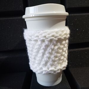 Sale Handmade Knit coffee sleeve or can cozy